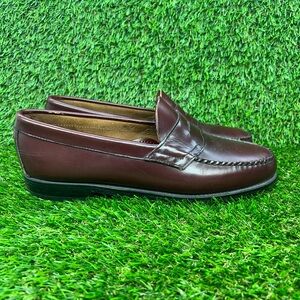 GH Bass Weejuns Bradford Penny Loafers Burgundy Leather Men’s Sz 9 D